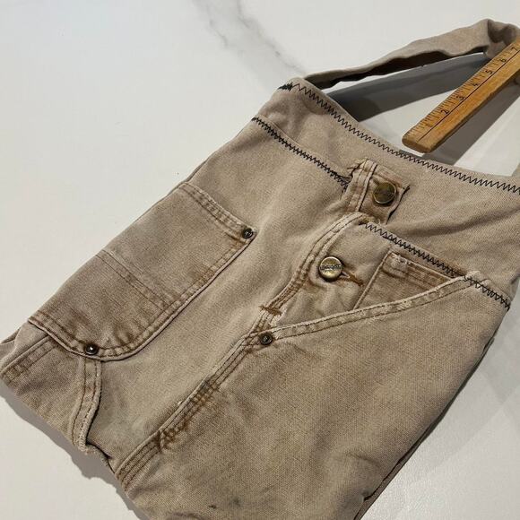 Handmade carhartt tan denim bag - Picture 2 of 7